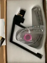 Black Tap Faucet Sink-Tap Mixer Bathroom-Basin Hot-Water Hollow-Design Deck-Mounted Single-Handle