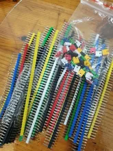 Header-Connector-Strip Jumper-Blocks Arduino 40-Pin Male Breakable-Pin Colorful for 90pcs/Lot