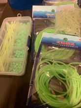 Tubo de pesca luminoso, 1 unidad, 4 metros de diámetro, 1mm, Mangas de silicona suave, aparejo de pesca, accesorios de línea de anzuelo