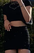 Minifaldas cortas informales de cintura alta para mujer, faldas con cordón, entalladas y fruncidas, color negro