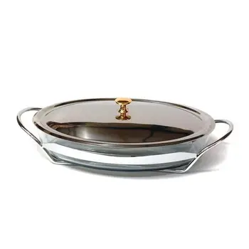 Glass container with lid and support for roasting in the oval oven | 3 pieces AIVOS
Glass container with lid and support for roasting in the oval oven | 3 pieces AIVOS
