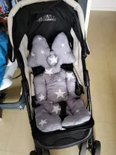 Almohadilla de asiento de algodón de malla de aire 3D transpirable para bebé, forro de cojín para cochecito y asiento de coche