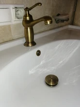 Drain Basin Sink Lavatory Brass-Material Bathroom Antique-Finish Clic-Clac Waterlet Pop-Up