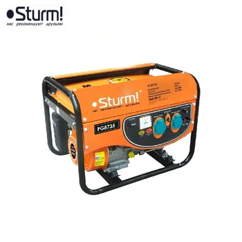 PG8735 Sturm gas generator, 3.5 \ 3 kVA, copper windings, AVR (Auto.Reg. Napr), tank 15 l Power home appliances Backup source
PG8735 Sturm gas generator, 3.5 \ 3 kVA, copper windings, AVR (Auto.Reg. Napr), tank 15 l Power home appliances Backup source