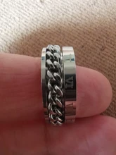 EDC-Spinner de dedo con cadena de acero inoxidable para hombre, giratorio, anillo clásico, Roma, Digital, regalo