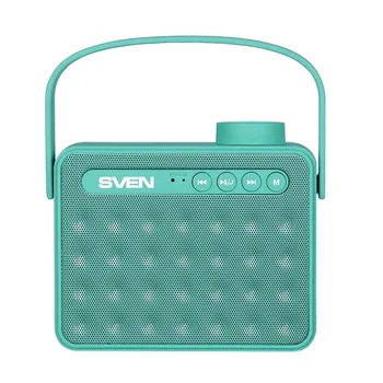 Speaker System 2.0 Sven ps-72 (2x3 W, portable, 150-20000Hz, Bluetooth, FM, USB, microSD, pen, built-in Accum
Speaker System 2.0 Sven ps-72 (2x3 W, portable, 150-20000Hz, Bluetooth, FM, USB, microSD, pen, built-in Accum