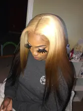 Extensiones de cabello humano Remy, extensiones de cabello lacio brasileño de color rubio 613, 32, 34, 36, 38 y 40 pulgadas, se pueden teñir