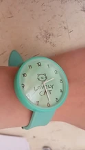 Reloj de cuarzo con dibujos animados para niños y niñas, pulsera de silicona de Color caramelo para estudiantes, reloj de moda para gato