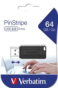 64GB USB STORENGO PINSTRIPE black 
64GB USB STORENGO PINSTRIPE black