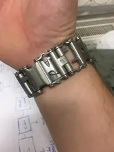 Pulsera multifunción de acero inoxidable para bicicleta, Kit de herramientas de conducción de perno, pulsera de banda de rodadura, herramienta fácil de usar para exteriores