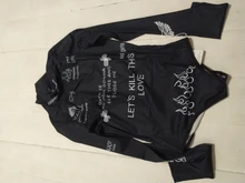 Estampado de moda carta casual ajustada de manga larga de cuello alto otoño mono mujeres básico simple de mujer rebelde mono