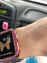 Funda protectora de diamante para Apple watch, carcasa de 44mm, 40mm, 42mm y 38mm para Apple watch band 5 4 3 2 1