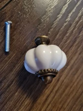 Furniture-Handle Door-Knobs Cupboard Drawer Pumpkin Retro Hardware Ceramic Kitchen Vintage