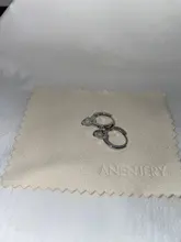 ANENJERY de Plata de Ley 925 de circón brillante geométrico pequeño aro pendientes para las Mujeres Nuevo versátil accesorios oído S-E1441