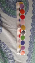 500 uds/rollo de croma etiquetas adhesivas de código de Color Dot etiquetas adhesivas 1 pulgada ronda rojo amarillo azul Rosa negro papelería pegatinas