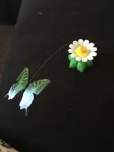 Lindo eléctrico rotatorio de mariposa pájaro perro gato gracioso juguetes juguete para rascar para gato pequeño perro gatos de inteligencia que contengan