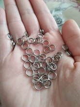 100 unids/lote 5-15mm abierto de acero inoxidable doble salto anillos para DIY clave doble conectores de anillos partidos para la fabricación de la joyería