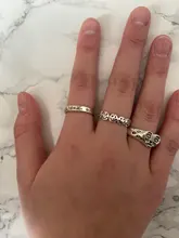 Anillo abierto con cara llorona para mujer, sortija ajustable de Color plateado antiguo, diseño geométrico, con caras y lágrimas