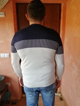 Jersey de lana ajustado para hombre, suéteres tejidos a rayas, ropa de marca informal, otoño e invierno, novedad de 2020