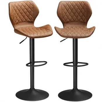 Set of 2 Stable PU Leather Bar Stools Kitchens Bar Stools Bar Chairs Breakfast Bar Stools Brown Adjustable Height Bar Stool
Set of 2 Stable PU Leather Bar Stools Kitchens Bar Stools Bar Chairs Breakfast Bar Stools Brown Adjustable Height Bar Stool