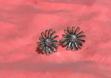 Pendientes de plata de primera ley con forma de corazón para mujer, aretes pequeños, plata esterlina 925, Margarita plateada, árbol familiar, flor, joya Original, S925, gran oferta