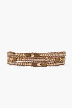 Gold Bronze Three Wrap Bracelet Coffee Tila Beads Three Wrap Bracelet Beige Wax Woven Bracelets
Gold Bronze Three Wrap Bracelet Coffee Tila Beads Three Wrap Bracelet Beige Wax Woven Bracelets