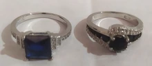 Huitan-anillo cuadrado azul con cuatro garras para mujer, diseño Vintage, Circonia cúbica de lujo, joyería femenina, anillos de boda