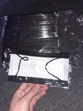 Mascarilla desechable de 3 capas para adultos, máscara no tejida, envuelta individualmente, con filtro negro, 10/100/200/400 Uds.