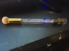 STZ-Juego de pinceles para manicura, esponja para pintura de uñas de Gel con brillos, pluma raspadora de diamantes de imitación con degradado, herramienta de diseño de uñas #944