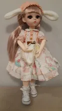 Muñeca Bjd de 30CM, vestido de Lolita, 15 articulaciones móviles, traje escolar, maquillaje, muñeca Bjd artesanal, los mejores regalos para niña, juguete de Animal BJD