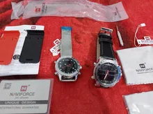 NAVIFORCE-relojes deportivos de lujo para hombre, pulsera de cuarzo con cronógrafo Digital, alarma, resistente al agua, militar, Masculino