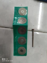 Discos de disco de diamante para laboratorio Dental, herramienta de corte de doble cara, diámetro de 22mm, espesor de 0,25mm con 1 mandriles, 5 uds.