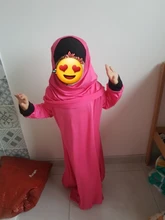 Vestido musulmán de 2 piezas para niños y niñas, velo Abaya de Ramadán, conjunto árabe para niños, Jilbab, pañuelo para la cabeza, Vestido largo de fiesta islámica