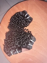 Hair-Bundles Human-Hair-Extensions Calla Kinky Curly Dark-Brown Double-Draw Natural Weft