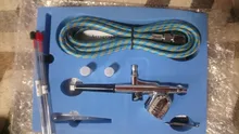 Mini aerógrafo de doble acción para pintar uñas, pistola de pintura para maquillaje, conjunto de tatuaje facial, herramienta de bricolaje, 0,2mm/0,3mm/0,5mm