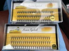 Pestañas postizas individuales tipo profesional, extensiones de pestañas en grupos para colocar individualmente en forma de racimo de 60 unidades, maquillaje profesional