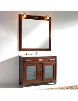BATHROOM FURNITURE WITH SINK AND MIRROR WITH LIGHT (100 cm) CLASSIC STYLE, WENGE COLOR (2 drawers and 2 doors)
BATHROOM FURNITURE WITH SINK AND MIRROR WITH LIGHT (100 cm) CLASSIC STYLE, WENGE COLOR (2 drawers and 2 doors)
