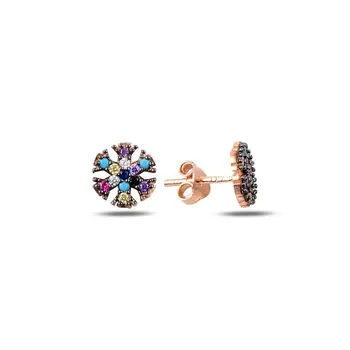 Angemiel 925 Sterling Silver Mixed Color Zircon Cubic Zirconia Snowflake Earrings-Rose Gold Plated
Angemiel 925 Sterling Silver Mixed Color Zircon Cubic Zirconia Snowflake Earrings-Rose Gold Plated