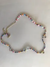 YWZIXLN-Cadena de cuentas coloridas para mujer, collar Vintage bohemio con borlas y estrellas, joyería para mujer, accesorios elegantes N096