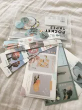 Mr.paper, 4 diseños, 40 unidades por lote, pegatinas Vintage de raya Simple de bolsillo, cinta decorativa, pegatinas para Scrapbooking, Bullet, diario, Deco