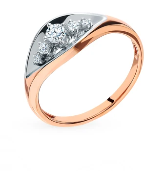 Gold ring "diamonds of Yakutia" sunlight sample 585 
Gold ring "diamonds of Yakutia" sunlight sample 585