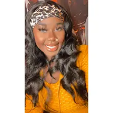 Isaic sintético ondulado largo peluca con diadema negro peluca con diadema s para las mujeres cabello Natural para diario de fiesta, fácil de usar