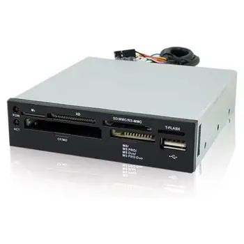 Card Reader ADJ inner PC size 3.5 ''Connection USB 2.0 memory cards supported: CF, MD, SD / MMC, MS, M2, XD, T
Card Reader ADJ inner PC size 3.5 ''Connection USB 2.0 memory cards supported: CF, MD, SD / MMC, MS, M2, XD, T