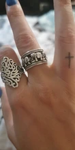Foxanry-Anillos abiertos de elefante Vintage para mujer, de Plata de Ley 925, joyería tailandesa para mujer, regalo, anillos ajustables de Moda Antigua
