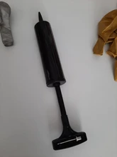 Bomba de aire portátil para fútbol, anillo de natación, bomba de aire inflable, bomba de aire de mano de plástico con adaptador de agujas de inflado de Gas