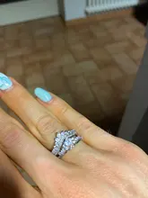 Anillos de corona de princesa para mujer, joyería de boda declaración de temperamento de circonia cúbica transparente clásica