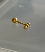 Canner 1 par 925 pendientes tipo botón de plata fina para las mujeres joyería fina hélice lindo pequeño Piercing para cartílago pendientes de botón pendientes W5