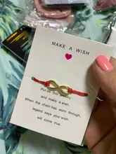 2 unids/set uno para ti, uno para mí juntos para siempre amor infinito encanto 8 pulsera cordel rojo pulseras de pareja de amantes deseo joyería