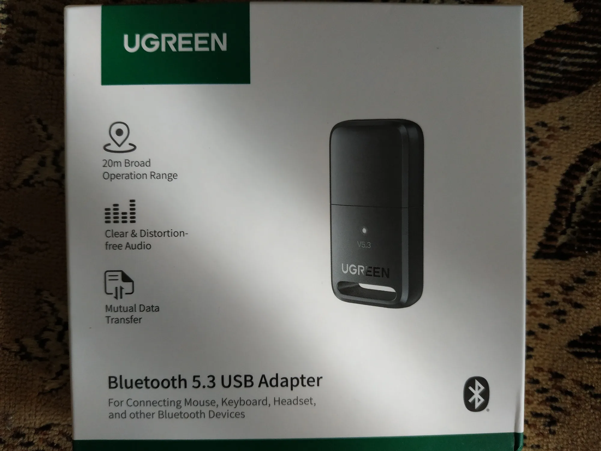 USB Bluetooth 5,0 адаптер UGREEN приемник передатчик EDR ключ для ПК |  AliExpress