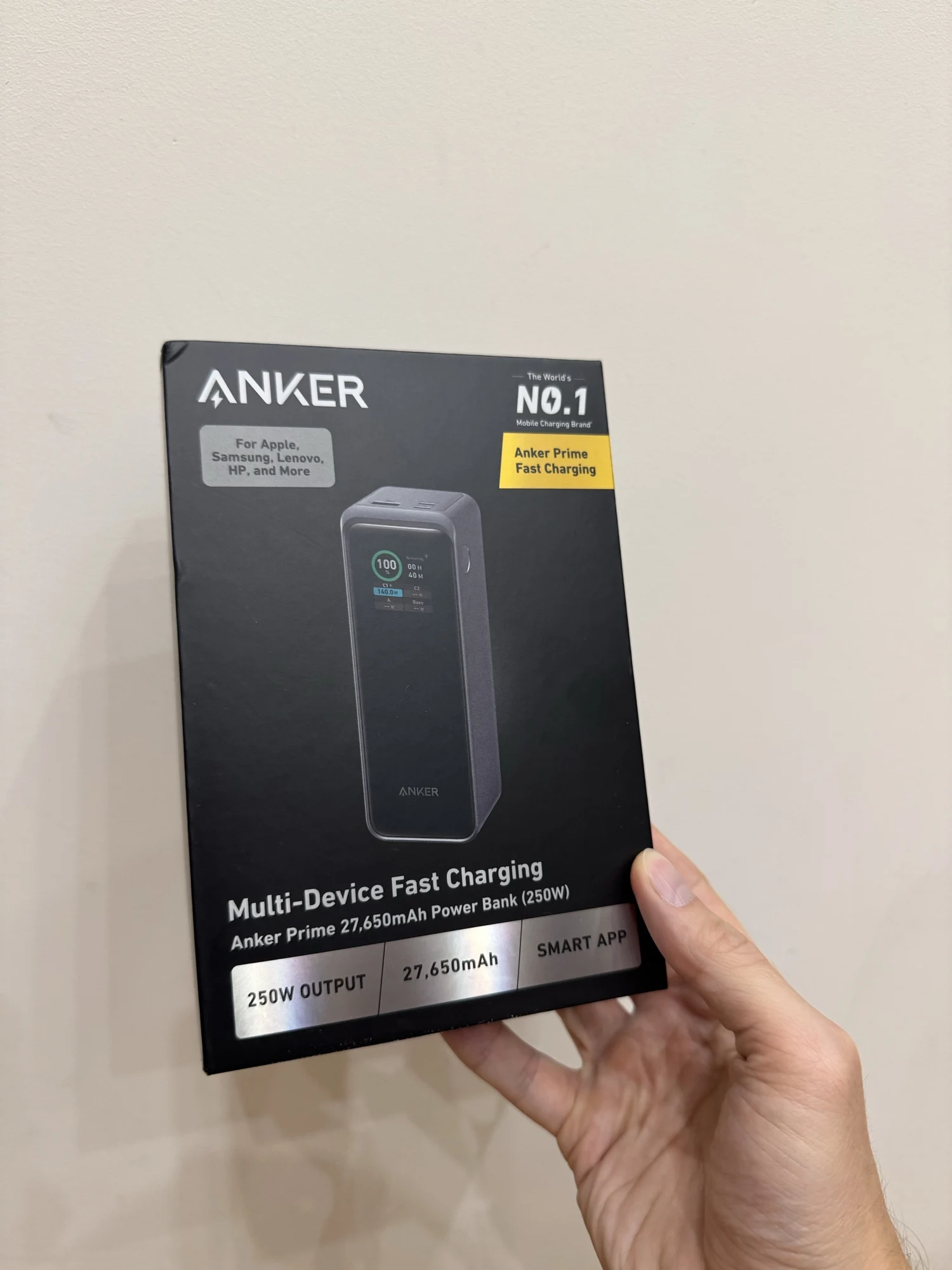 Anker Prime Power Bank 27650 мАч, 3-портовое портативное